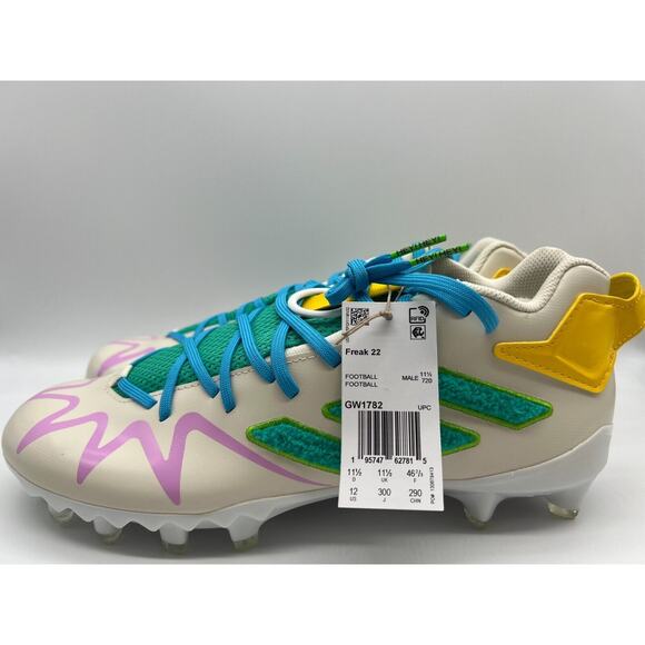 adidas Athletic Cleats in Cream, Green, Blue & Pink main image 6